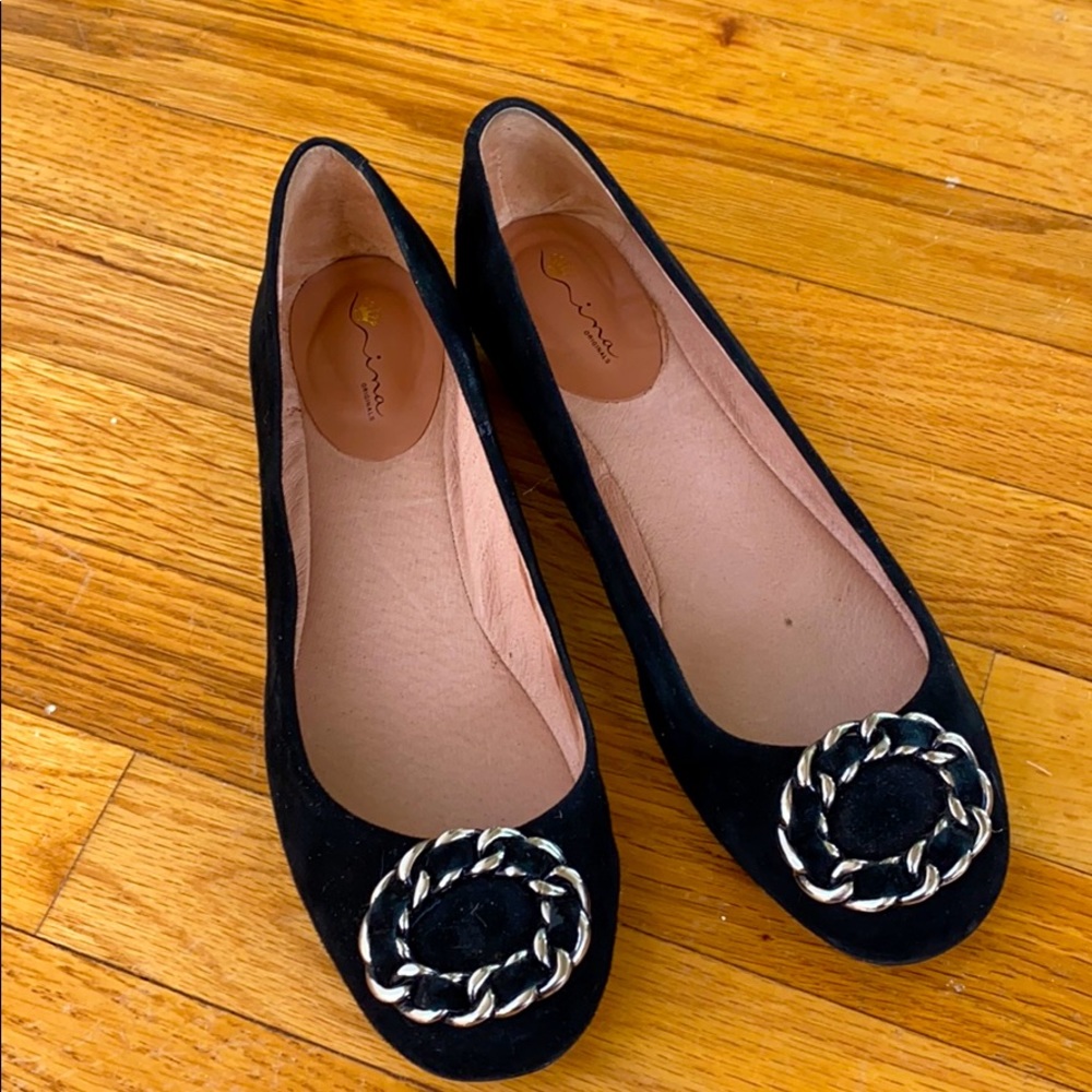 Nina Originals Black Suede Flats